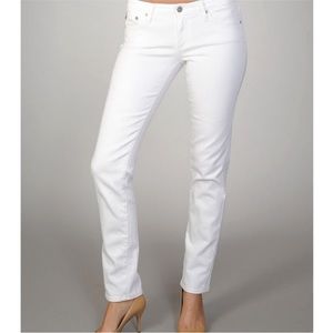 AG Adriano Goldschmied "The Stevie" slim straight white jeans - 32
